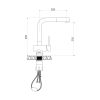  Vòi rửa chén nóng lạnh Malloca K103-SS / Inox 304 