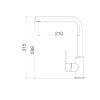  Vòi Rửa Chén Malloca K525B/Inox sơn giả đá, màu Đen 