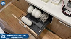 Kệ bát đĩa đa năng tủ dưới, nan Oval Grey N-Series Ecalite EKA-N6001 ảnh 7