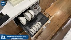 Kệ bát đĩa đa năng tủ dưới, nan Oval Grey N-Series Ecalite EKA-N6001 ảnh 4