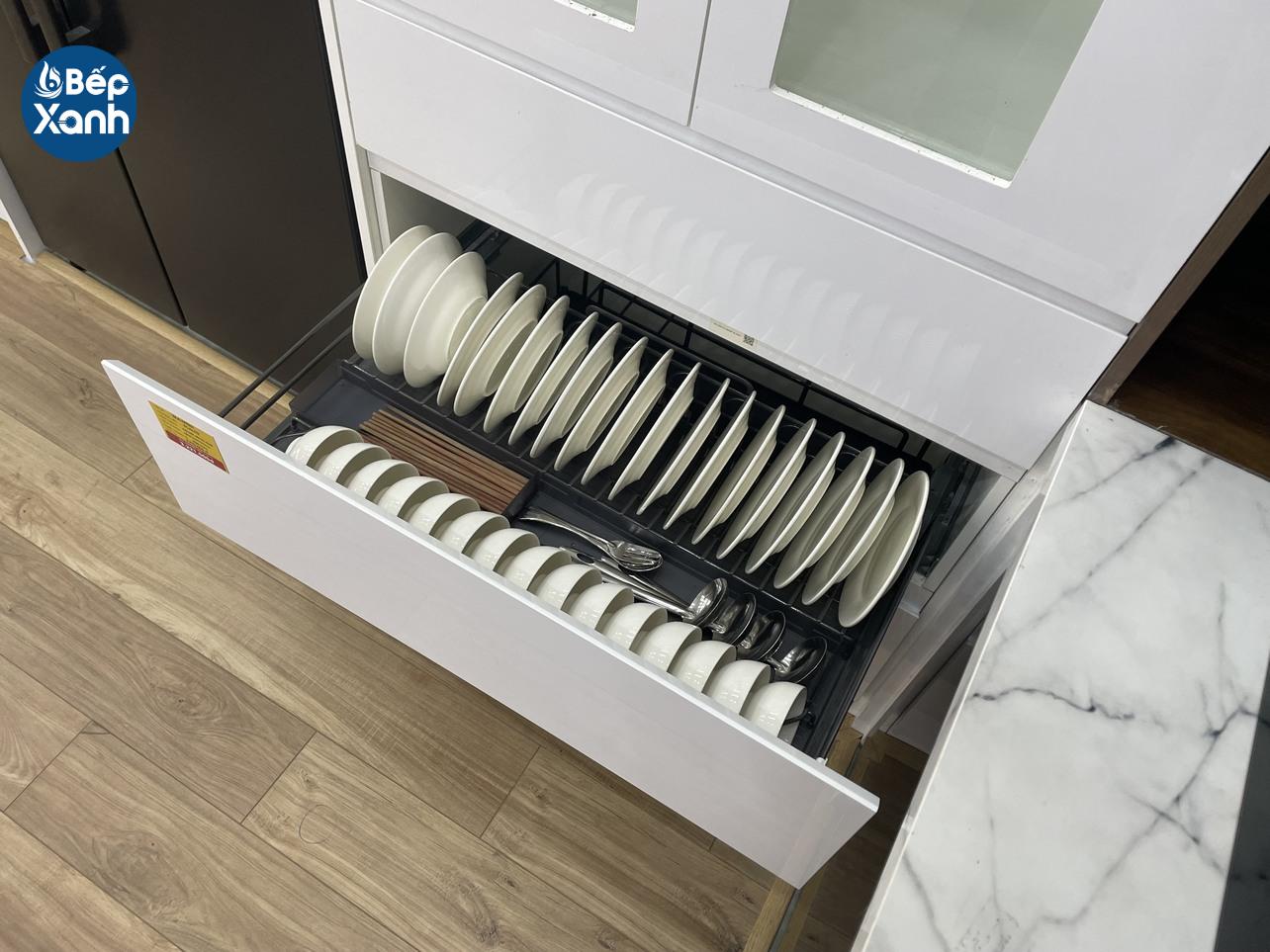 Kệ bát đĩa đa năng tủ dưới, nan Oval Grey N-Series Ecalite EKA-N9001 – ảnh 5