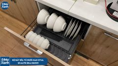 Kệ bát đĩa đa năng tủ dưới, nan Oval Grey N-Series Ecalite EKA-N6001 ảnh 3