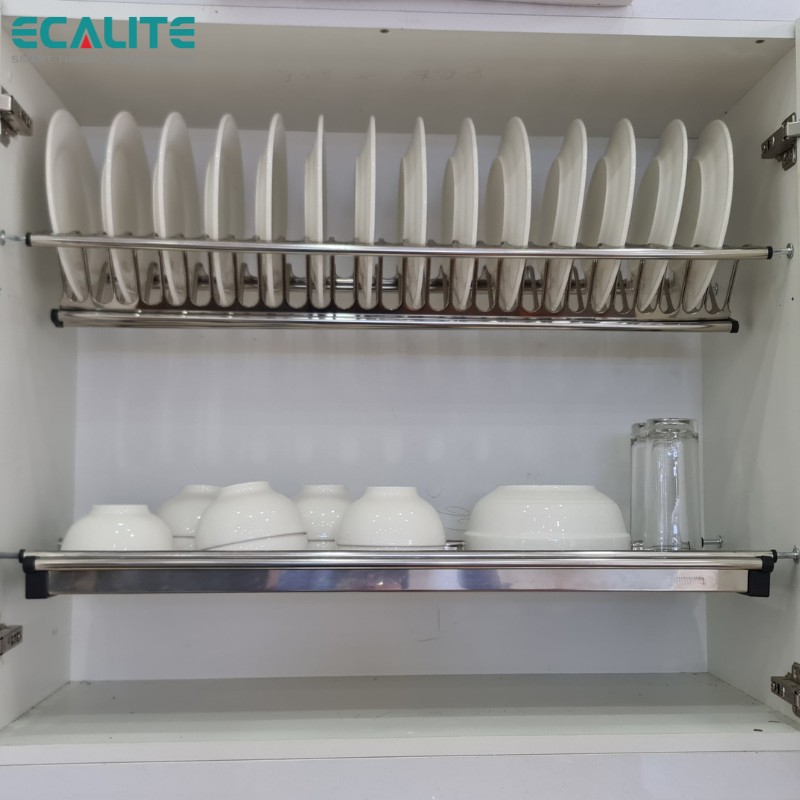 Kệ chén cố định tủ trên V Bowl-Rack Ecalite EL-BV80H – ảnh 4