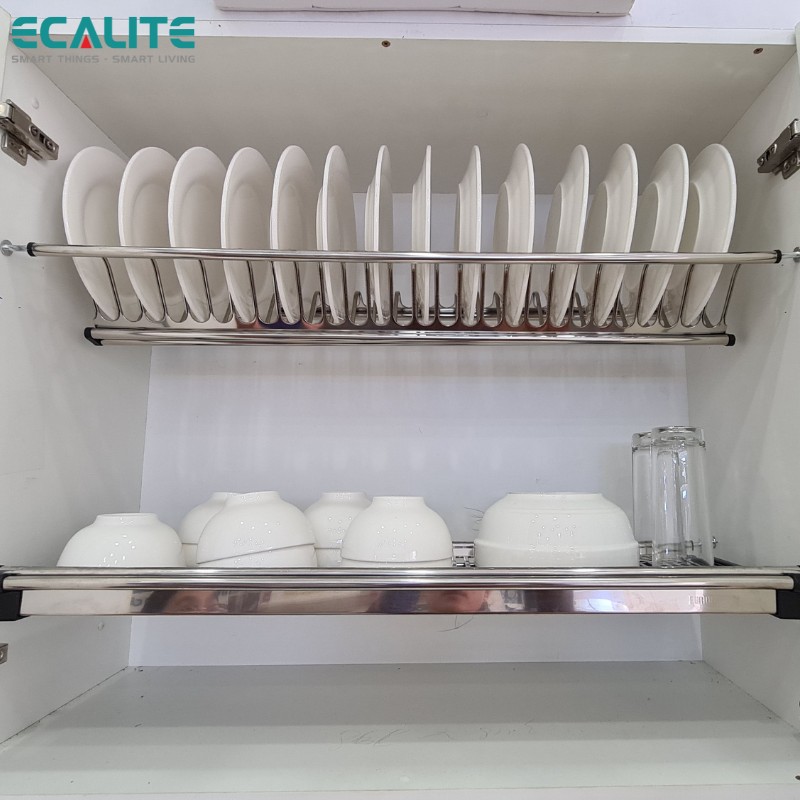 Kệ chén cố định tủ trên V Bowl-Rack Ecalite EL-BV80H – ảnh 3
