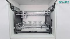 Kệ chén di động tủ trên nan Oval C-Series Lift-Basket Ecalite EL-BL8000CH ảnh 3