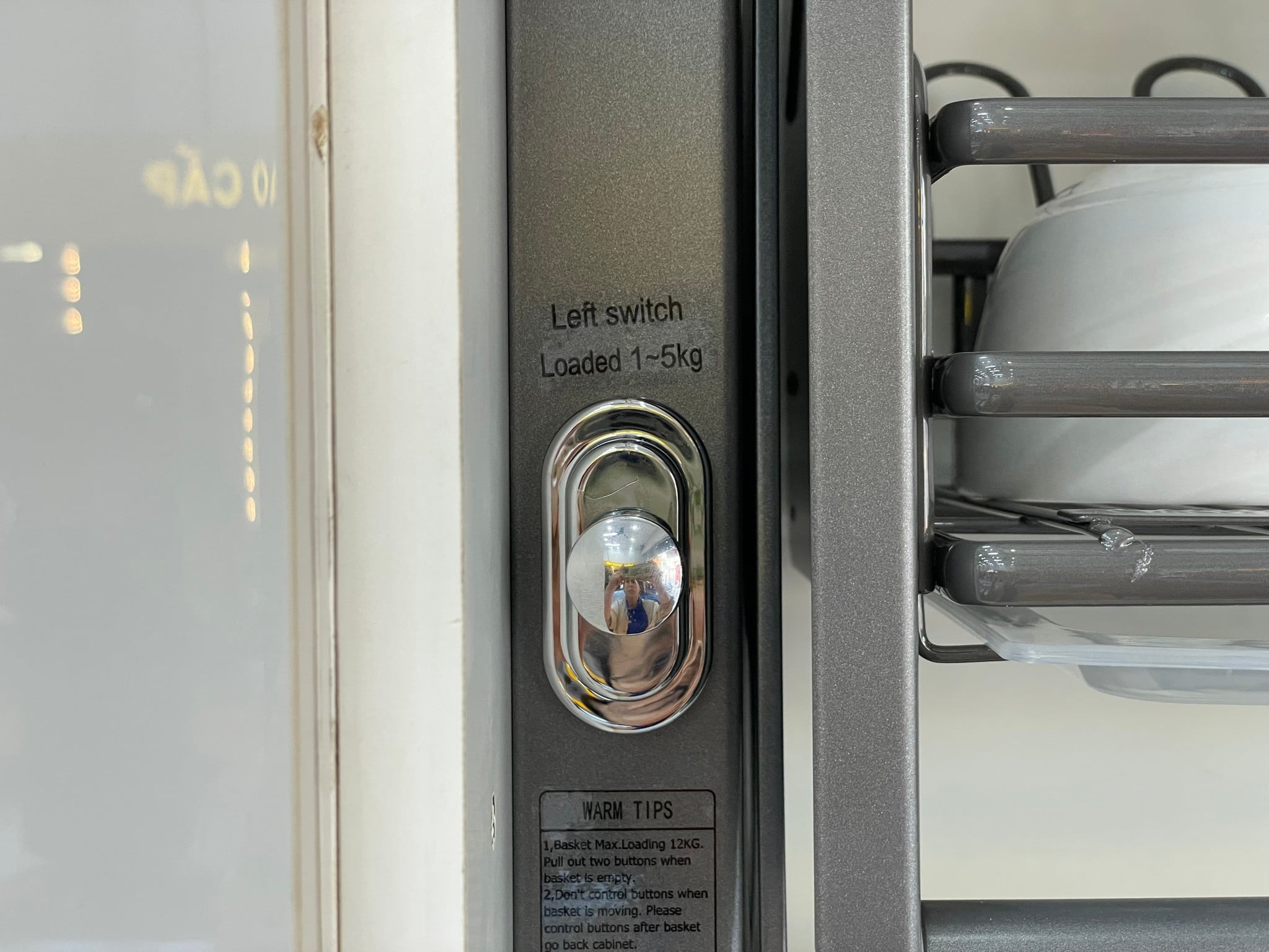 Kệ chén di động tủ trên nan Oval N-Series Lift-Basket Ecalite EL-N4117G – ảnh 4