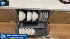 Kệ bát đĩa đa năng tủ dưới, nan Oval Grey N-Series Ecalite EKA-N6001 ảnh 8