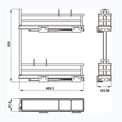 Kệ đựng chai lọ Hafele 549.20.841- Cho tủ rộng 200 mm ảnh 4