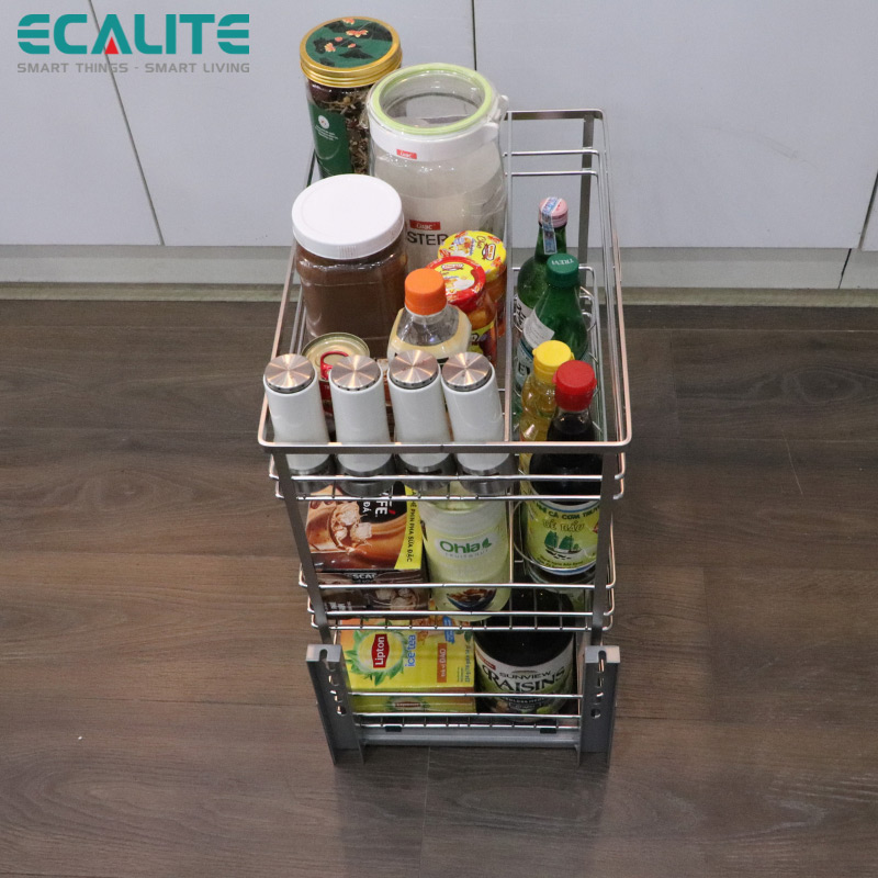 Kệ đựng gia vị, chai lọ Pull-out Ecalite EL-NP35B – ảnh 3