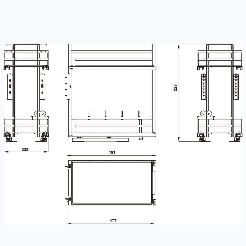 Kệ đựng gia vị Hafele 549.20.823 - Cho tủ rộng 300 mm - Giữ kệ đựng gia vị Häfele 549.20.823 luôn sạch đẹp