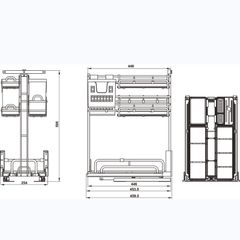 Kệ đựng gia vị Hafele 595.00.806 - Cho tủ rộng 450 mm ảnh 4