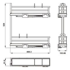 Kệ đựng chai lọ Hafele 549.20.890 - Cho tủ rộng 150 mm ảnh 3