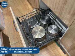 Kệ xoong nồi tủ dưới, nan Oval Grey N-Series Ecalite EKA-N6001B ảnh 3