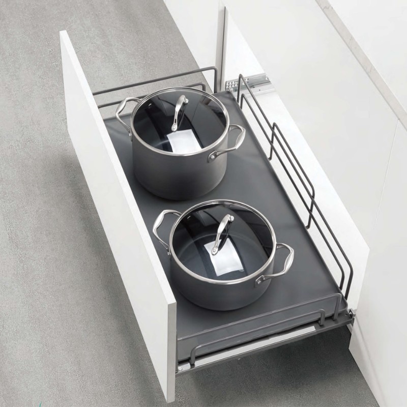 Kệ xoong nồi tủ dưới, nan Oval Grey N-Series Ecalite EKA-N6001B – ảnh 2