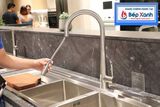 Vòi rửa chén nóng lạnh Malloca K095-S / Inox 304, có dây rút