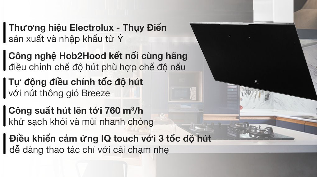 Máy hút mùi áp tường Electrolux KFVB19K – ảnh 2