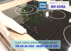 Bếp điện từ 3 vùng nấu Malloca MH 03IRA / Bếp 1 từ 2 điện, kính Eurokera ảnh 9