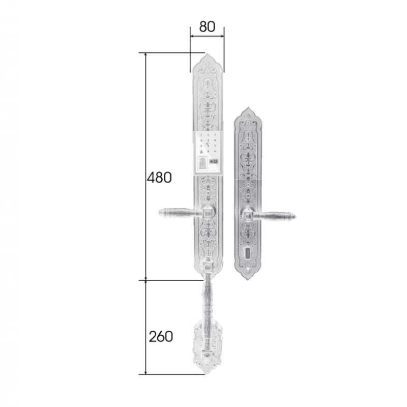 Khóa đại sảnh Demax SL838 GB - APP WIFI - Mạ vàng 24K – ảnh 2