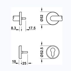 Khóa điện tử tay nắm ngoài Hafele 917.63.601 ảnh 2