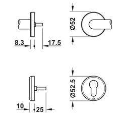 Khóa điện tử tay nắm ngoài Hafele 917.63.603 ảnh 2