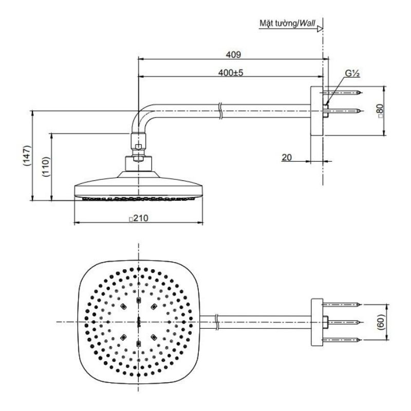 Bát Sen Gắn Tường ToTo TBW02003A – ảnh 2