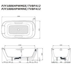 Bồn Tắm GALALATO Cao Cấp TOTO PJY1886HPWMNE ảnh 2
