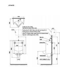 Bồn Tiểu Nam Treo Tường ToTo UT447S#W ảnh 2