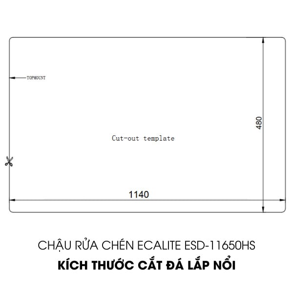 Chậu rửa chén Vision Manual Sink Ecalite ESD-11650HS – ảnh 8