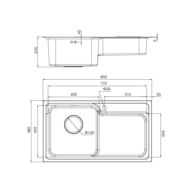 Chậu rửa chén Inox Malloca MS 1028 N - Phụ kiện đi kèm: rổ inox, khay phụ, rổ lọc rác Chậu rửa chén Inox Malloca MS 1028 N - Phụ kiện đi kèm: rổ inox, khay phụ, rổ lọc rác