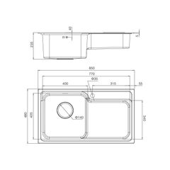 Chậu rửa chén Inox Malloca MS 1028 N ảnh 3