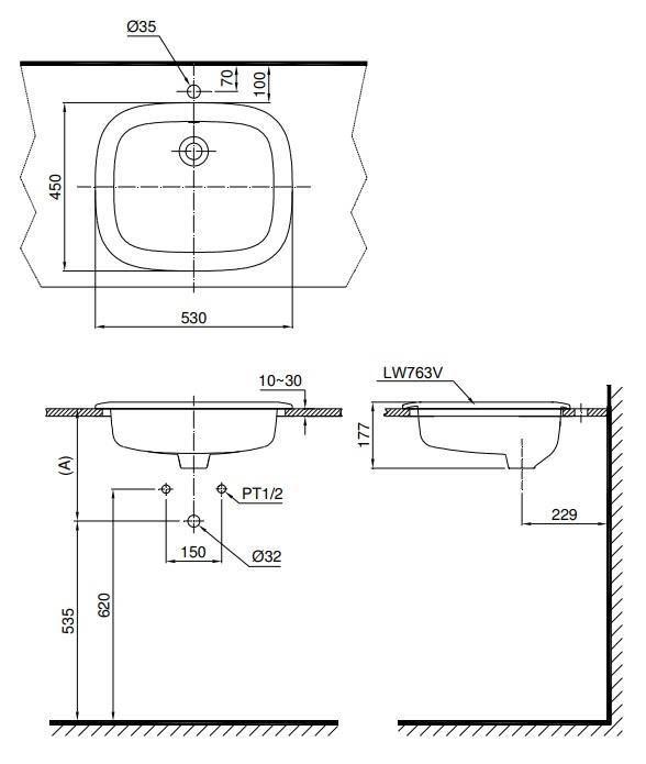 Chậu Rửa Dương Vành ToTo L763 – ảnh 2