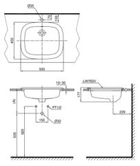 Chậu Rửa Dương Vành ToTo L763 ảnh 2
