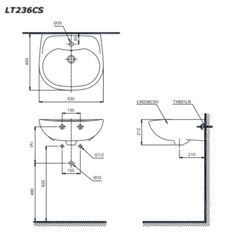Chậu Rửa Treo Tường ToTo LT236CS#W ảnh 2