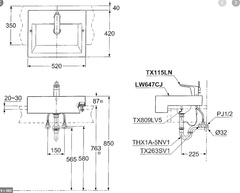 Chậu Rửa Bán Âm Bàn ToTo LW647CJWF ảnh 2