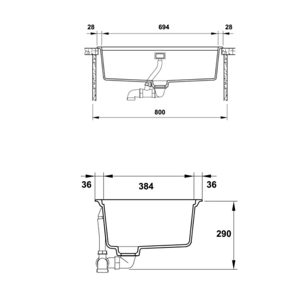 Chậu đá Hafele HS20-GED1S80 / Màu đen, Mã số: 570.30.300 - Cách chọn đúng chậu đá HS20-GED1S80 màu đen Hafele 570.30.300 cho tủ bếp