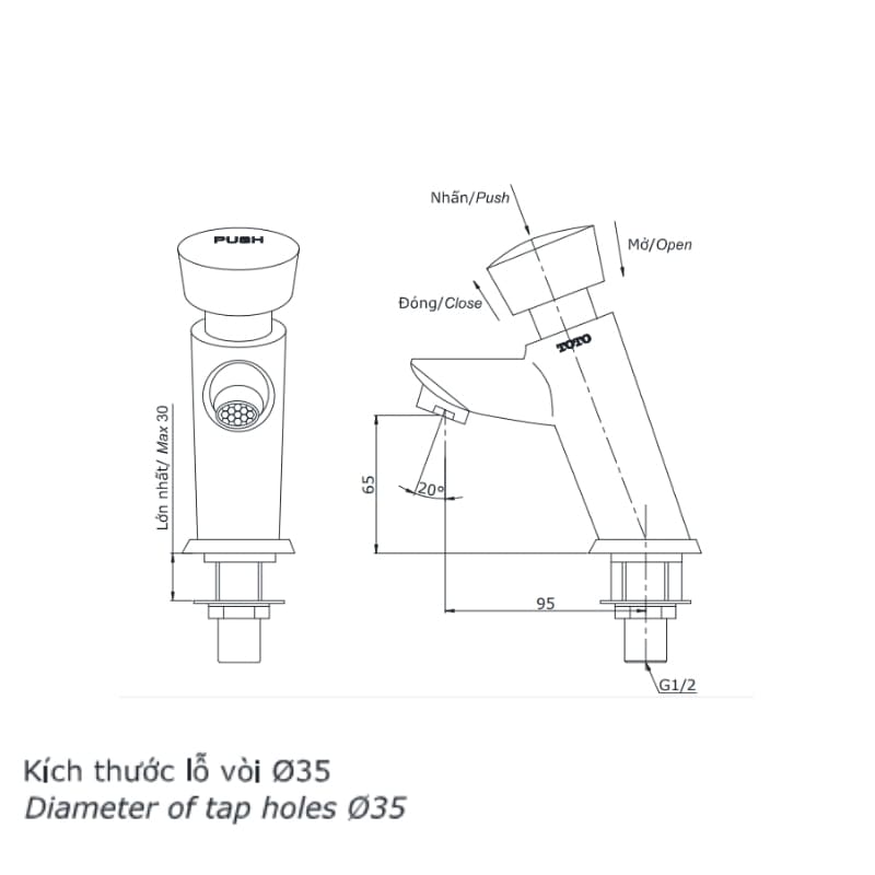Vòi Bán Tự Động ToTo DL102 – ảnh 3