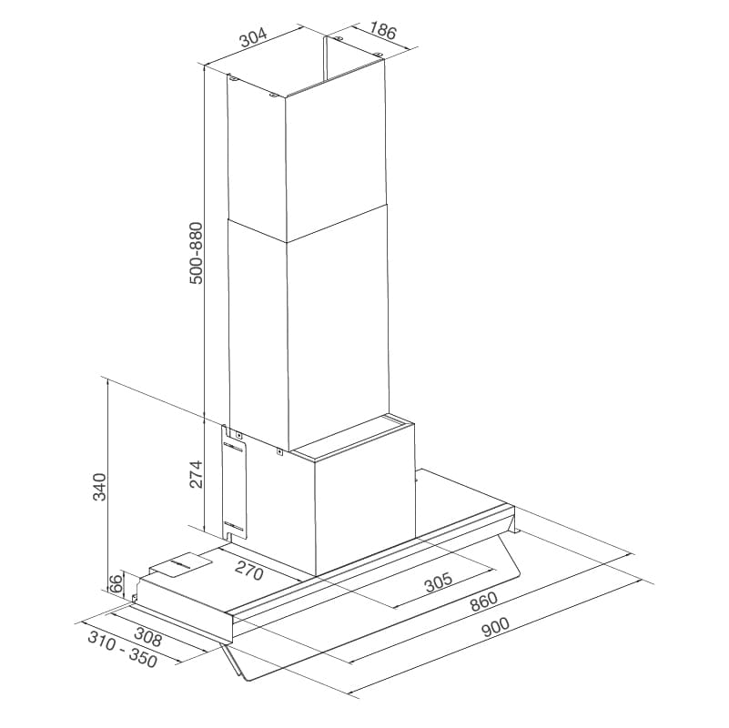 Máy Hút Mùi Âm Tủ 90cm Malloca Space MH 900SP / Cảm ứng, thép sơn đen và kính - Kích thước và lưu ý lắp đặt Máy Hút Mùi Âm Tủ 90cm Malloca Space MH 900SP / Cảm ứng, thép sơn đen và kính - Kích thước và lưu ý lắp đặt