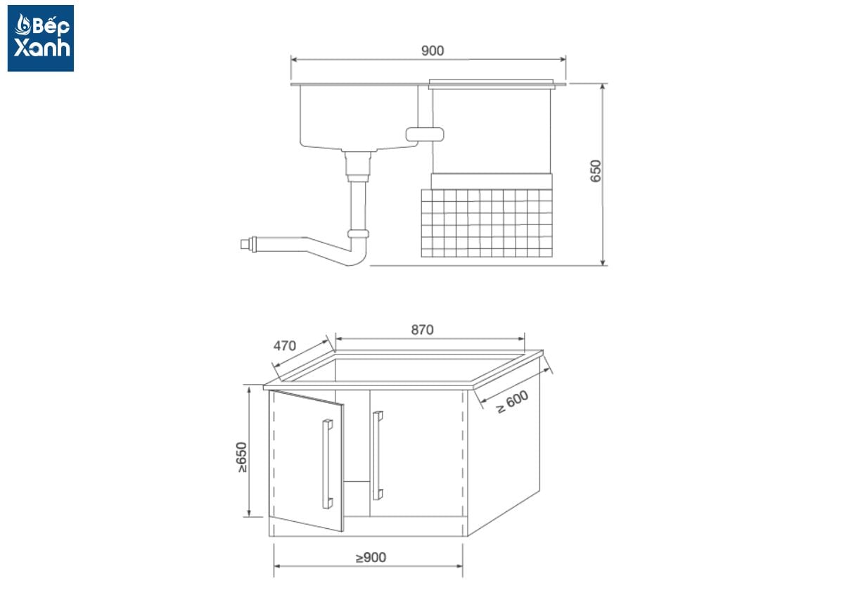 Máy Rửa Chén Tích Hợp Chậu Rửa Malloca WQP6-890F4 – ảnh 6