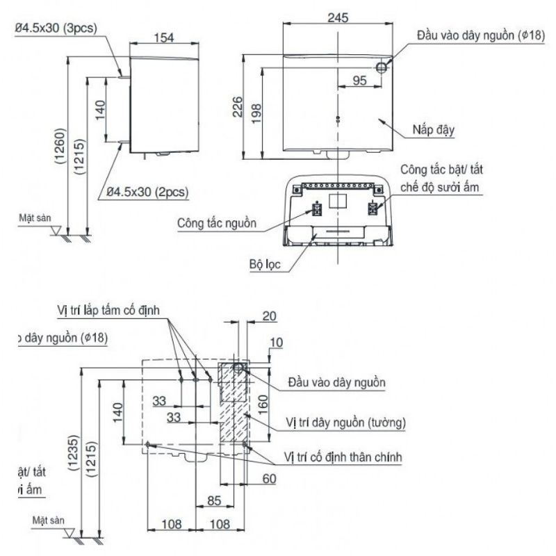 Máy Sấy Tay ToTo TYC322M – ảnh 2