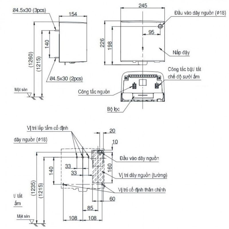 Máy Sấy Tay ToTo TYC322WF – ảnh 2