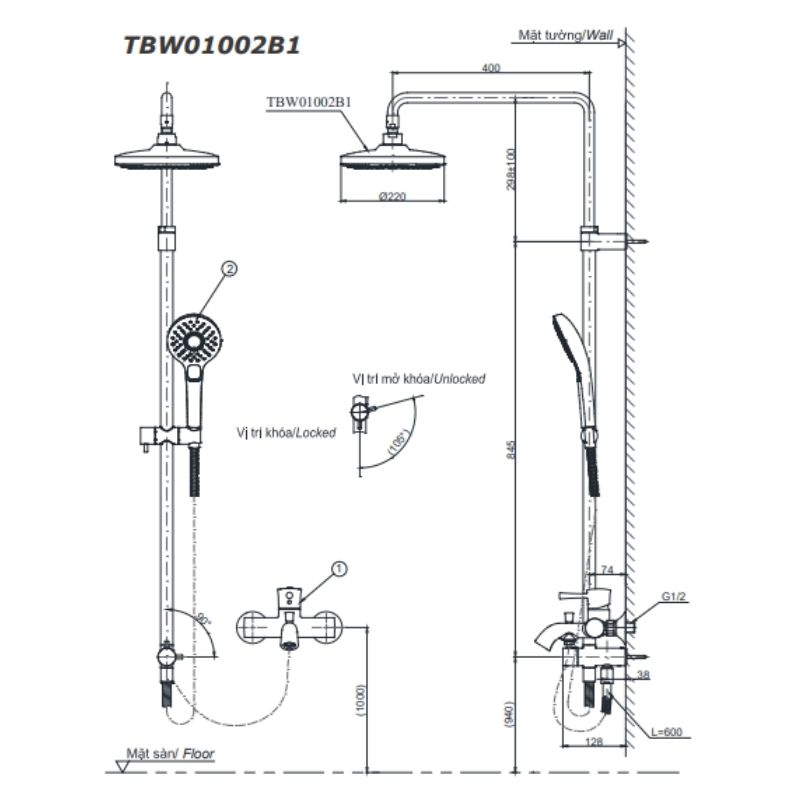 Sen Cây Nóng Lạnh ToTo TBW01002B1/TBG03302V/TBW01010A – ảnh 2