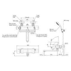 Bộ Sen Tắm Nhiệt Độ ToTo TBV03429V/TBW02005A ảnh 2