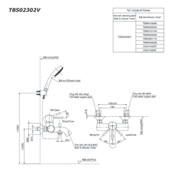 Sen Tắm Nóng Lạnh TOTO TBS02302V ảnh 2