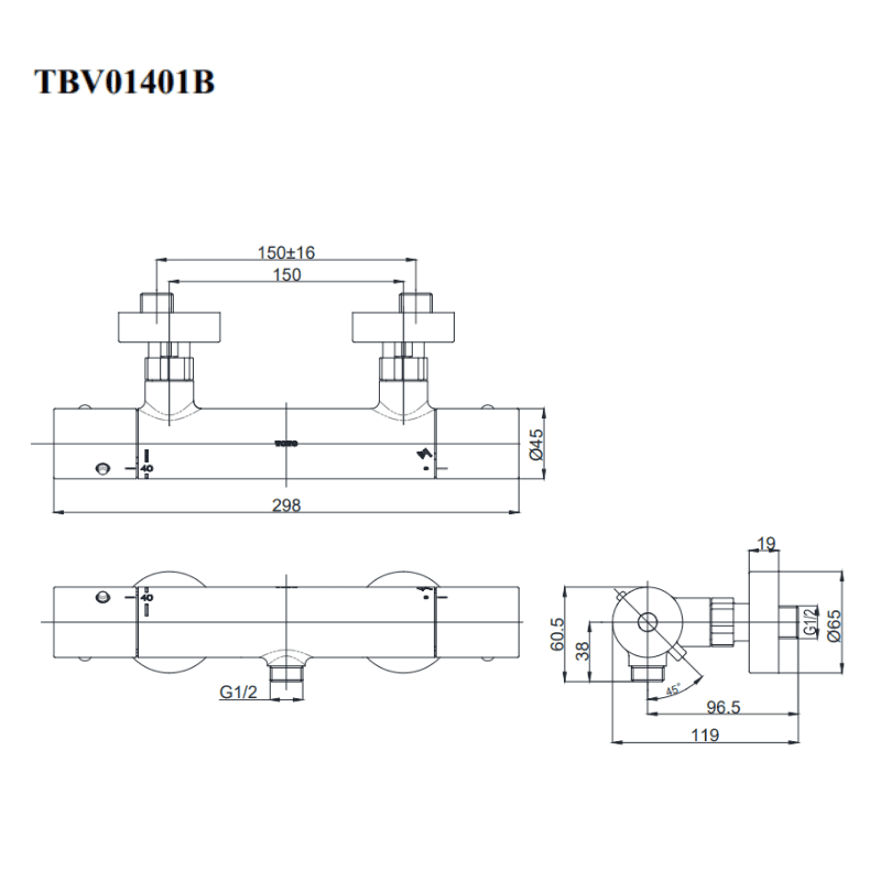 Sen Tắm Nóng Lạnh TOTO TBV01401B – ảnh 2