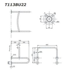 Thanh Tay Vịn ToTo T113BU22/T110D3R(x4) ảnh 2
