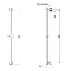 Thanh Trượt Sen Tắm ToTo TBW02011B ảnh 2