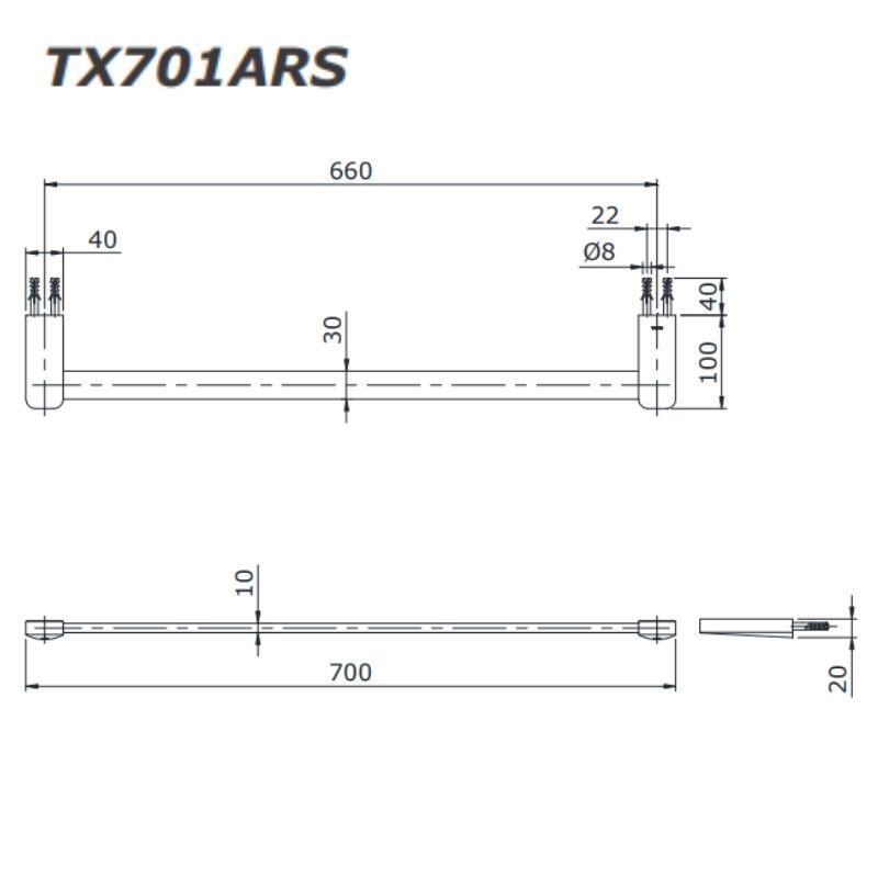 Thanh Vắt Khăn ToTo TX701ARS – ảnh 2