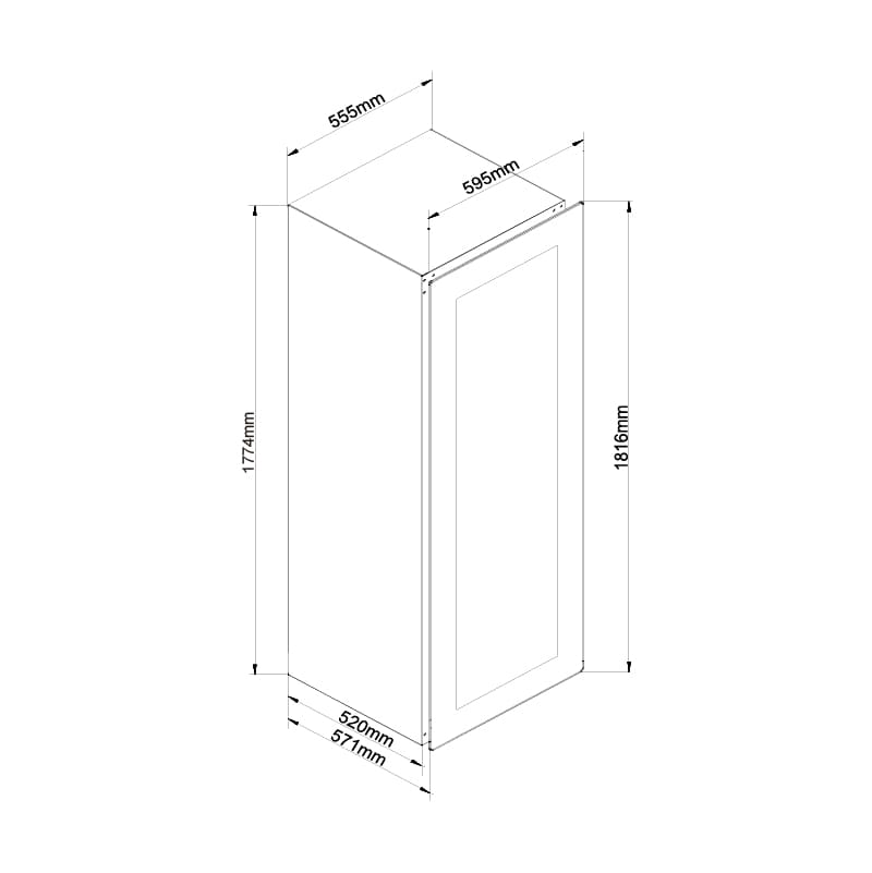 Tủ rượu âm tủ Malloca MWC-95BI - 95 chai - 241L - Thiết kế lắp âm của tủ rượu Malloca MWC-95BI Tủ rượu âm tủ Malloca MWC-95BI - 95 chai - 241L - Thiết kế lắp âm của tủ rượu Malloca MWC-95BI