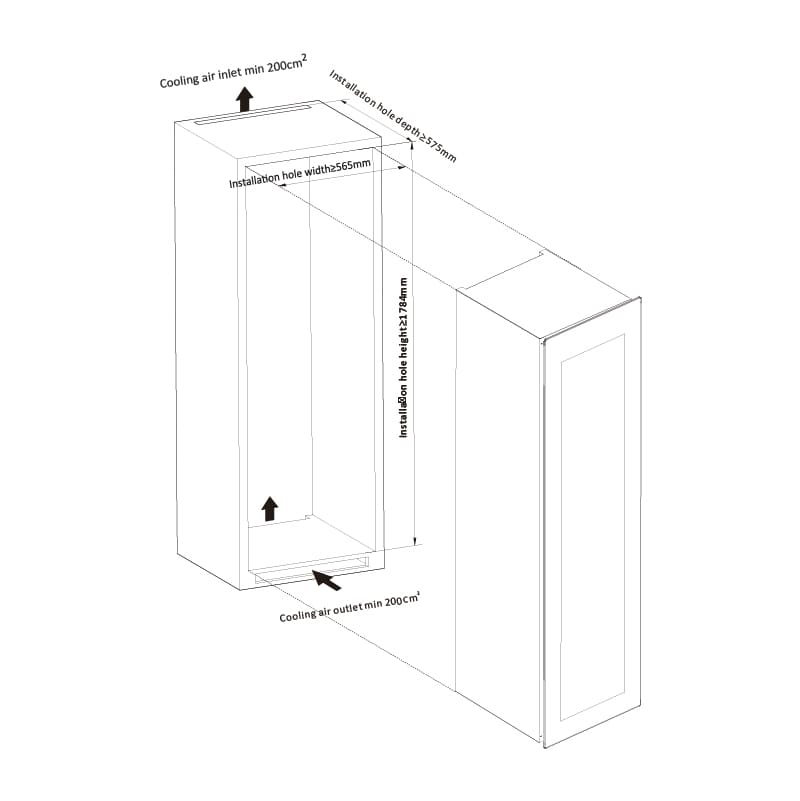 Tủ rượu âm tủ Malloca MWC-95BI - 95 chai - 241L - Cơ chế bảo vệ rượu bên trong khoang tủ Tủ rượu âm tủ Malloca MWC-95BI - 95 chai - 241L - Cơ chế bảo vệ rượu bên trong khoang tủ