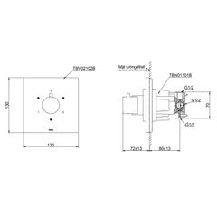 Van Chuyển Hướng TOTO TBV02102B/TBN01101B ảnh 2